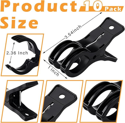 LemonRoad 10 Pack Large Balloon Arch Clips Plastic Transparent Backdrop Spring - Image 3