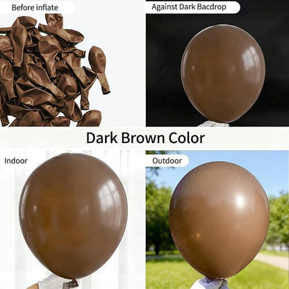 50pcs Matte Brown Balloons 12 Inch, Premium Dark Coffee Thick Latex Party - Image 6