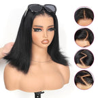 210% Density Lace Frontal Bob Wig Human Hair 12A Brazilian Virgin 9x6 Glueless Wigs Human Hair Pre Plucked Pre Cut HD Transparent Lace Wigs 12 Inch