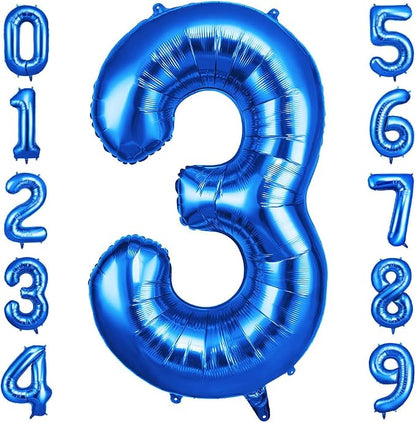 OFFCUP Number 3 Balloons 40 Inch, Big Jumbo Number Balloon Celebration Party by OFFCUP
