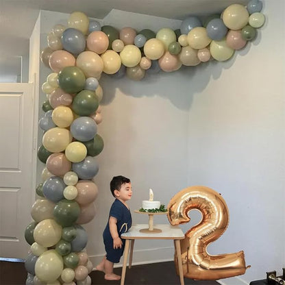 Blue and Green Balloon Arch Kit 115Pcs Dusty Blue Sage Green Balloons Garland - Image 5