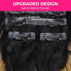 Lashey Seamless Clip in Hair Extensions Human Hair 7pcs 110g 14 Inch Body Wave Ombre Natural Black to Honey Blonde Hair Extensions Clip ins with Soft PU Weft
