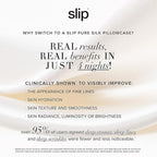 slip King Pure Silk Pillow Case - 100% Pure 22 Momme Mulberry Silk- King Size Standard Pillow Case - Anti-BedHead, Anti-Sleep Crease, Navy (20" x 36")