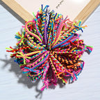 Braided Elastic Hair Ties Hair Ropes Rubber Bands Ponytail Holder Thick Thin Hair Scrunchies Accessories for Women Girls (Random Color) Pack of 100
