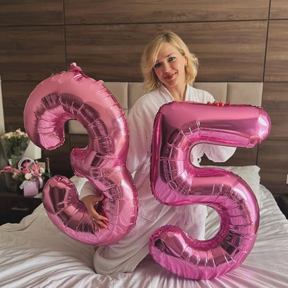 Pink 4 Balloon - Number Balloon 40 Inch, 4th Pink Birthday Decorations | Large - Image 4