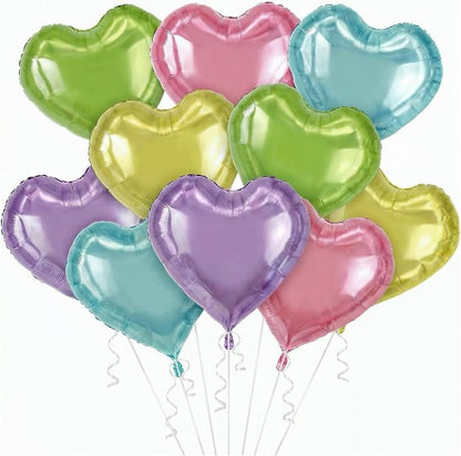 KatchOn Pastel Heart Balloons Set 18 Inch, Pride Decorations, Pride Month by KatchOn
