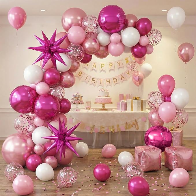 22/27 Inch Gold Red Star Balloons, Cone Spike Balloon, Aluminum Foil Balloon - Image 8