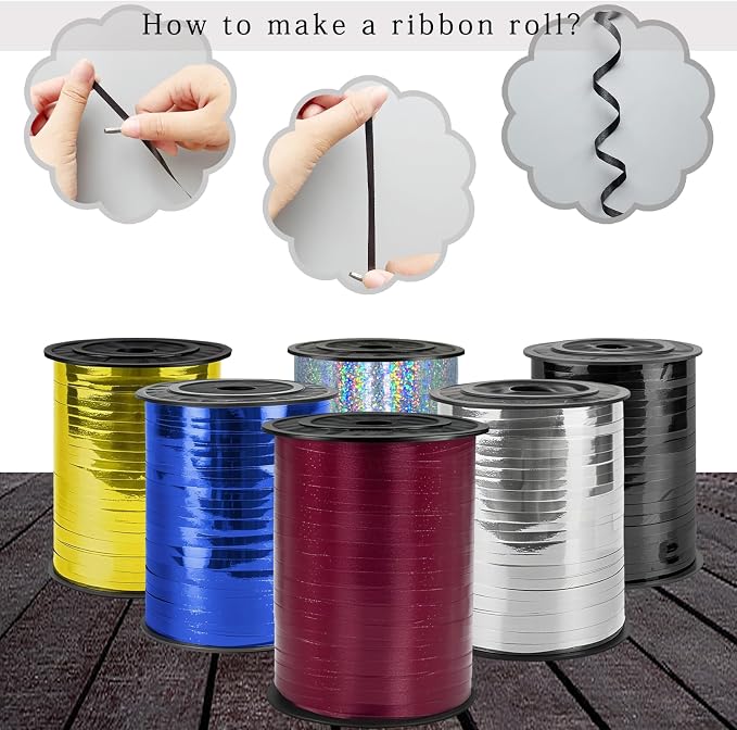 500 Yards Curling Ribbon, 1/5 Inch Shiny Ribbon, Balloon String, Party - Image 5