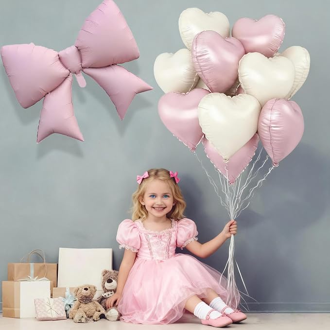 LilyZheng Pastel Pink Number 8 Foil Balloon Set - Image 5