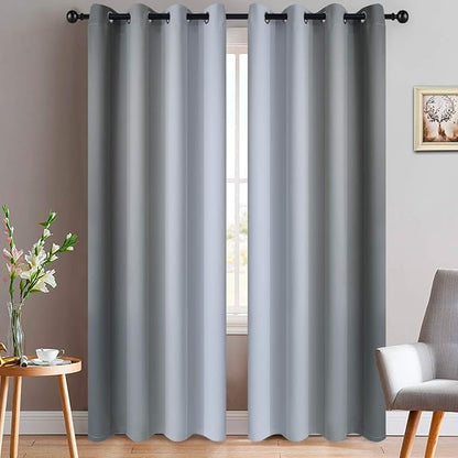Yakamok Ombre Curtains Grey and Greyish White by Yakamok