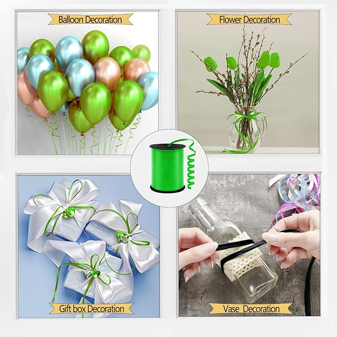 Green Curling Ribbon, 500 Yards Ribbons - Image 4