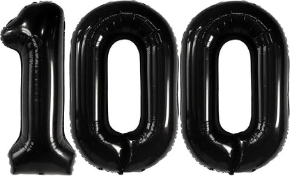 KatchOn Black 100 Balloon Number 40 Inch, 100th Birthday Decorations | 100K - Image 9