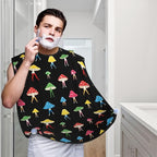 Beard Hair Catcher Bib, Waterproof Non-Stick Grooming Apron for Shaving Trimming, Perfect for Men Dad, Various Mushrooms Ladies Unique Mushroom Shave Bib