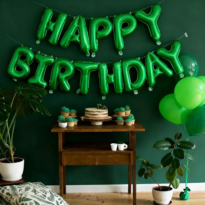 Happy Birthday Balloon Banner Set -16 Inch Foil Letters Balloons, Reusable - Image 7