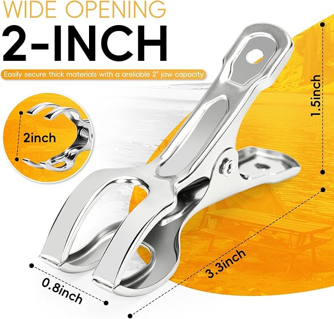 24 Pack Spring Clamps, Backdrop Clips, 3.3 Inch - Image 2