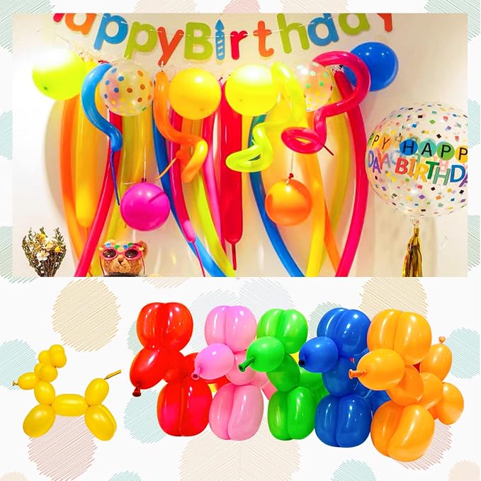 100pcs Red 260 balloons, Thickening Latex Long Twisting Balloons - Image 3