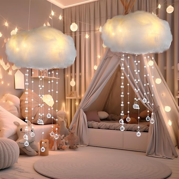 Marsui Artificial Cloud Props LED Hanging Cloud Light String Fake Imitation 3D - Image 6