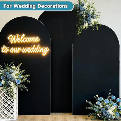 Hemmotop Stretchy Black Arch Backdrop Cover Set of 3-7.2ft, 6ft | Wrinkle-Free - Image 8