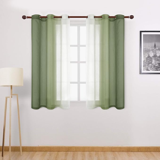 DWCN Ombre Short Sheer Curtains by DWCN