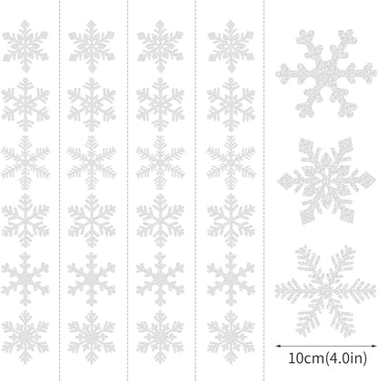 Snowflake Snow White-Silver Christmas Party-Decorations Garland - Image 3