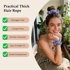 Satin Scrunchies for Women – 8PCS Blue Silk Hair Ties – No Crease, Frizz-Free, Gentle Elastic Hair Bands for Thick & Thin Hair, Soft & Stylish Hair Accessories Gifts