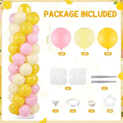 Skylety Lemon Balloon Column Stand Kit, 2 Sets 6.5 Ft Adjustable Balloon Tower - Image 2