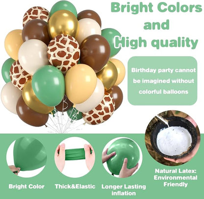 Jungle Safari Balloons for Woodland Birthday Decorations | Sage green, - Image 8