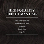 GOO GOO Clip in Hair Extensions Real Human Hair, Remy Human Hair Extensions Clip ins for Women, Natural Human Hair, 20inch 160g 7Pcs, #2 Dark Brown