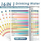 20 in 1 Water Tester for Drinking Water, Well Water Testing Kit, Suitable for Household Tap Water, Natural Water Quality Testing, Can Detect Water Hardness, Chlorine, Lead, Ph, Etc. (123 Test Strips)