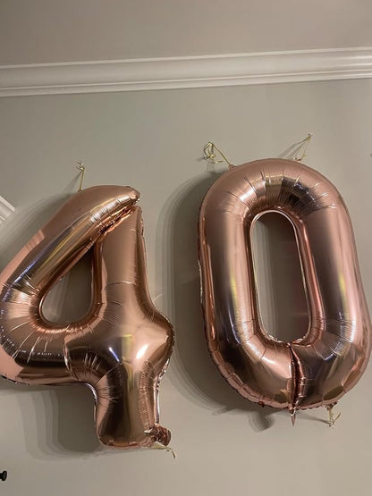 14 Balloon 40 inch Rose Gold Number Balloons - Image 2