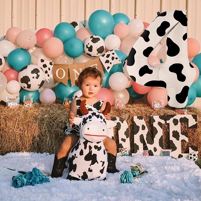 40 Inch Cow Print Balloon, Number 4 balloons Cow Balloons - Image 6
