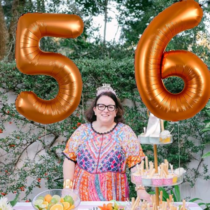 TONIFUL 40 Inch Orange Large Numbers Balloon 0-9 Birthday Party Decorations - Image 5