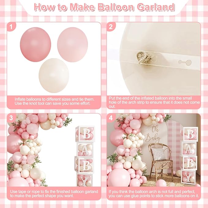 CROSSFINGERS Pink Baby Shower Decorations - Image 7