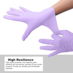 Disposable Gloves Large, Nitrile and Vinyl Blend Material Gloves, Latex Free 4 Mil 100 Pc Food Grade Glove for Cleaning, Food Prep,Hair Dye,Tattoo, Purple