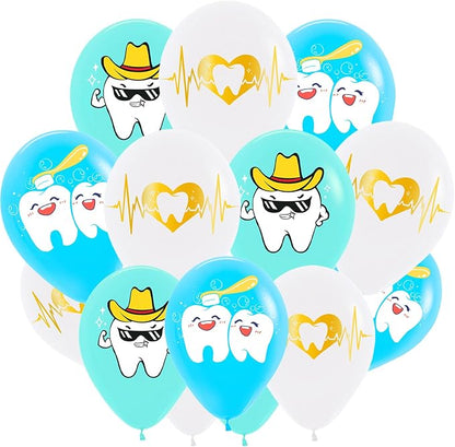 18pcs Tooth Balloons Dentist Balloons by Enimapod