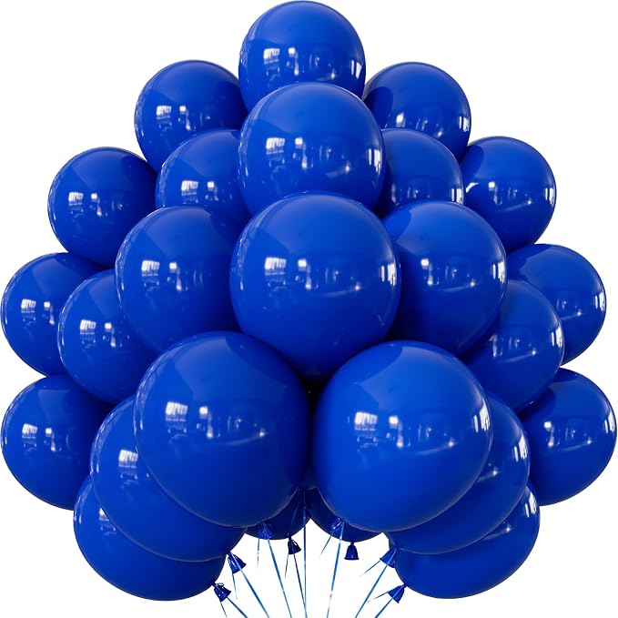 Royal Blue Balloons, Round Latex Balloons by Adeyoo
