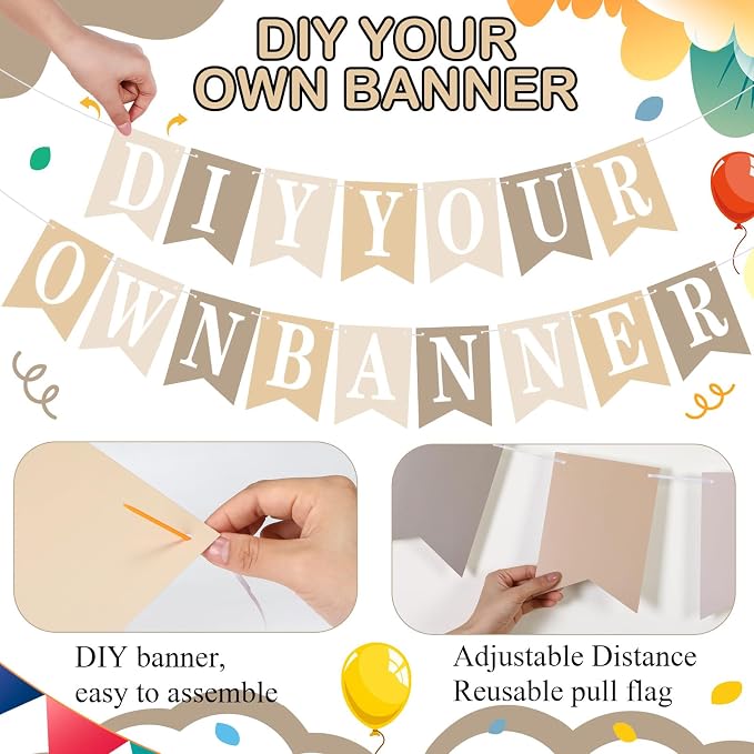 Mooliwe 171 Pcs DIY Custom Banner Kit Make Your Own Customizable Sign - Image 3