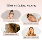 Kitsch Satin Hair Scrunchies for Women, Softer Than Silk Scrunchies for Hair - No Damage Satin Hair Ties, Ponytail Holders | Ideal Gifts for Women, 2pc (Blush/Charcoal)