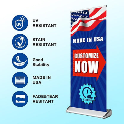 Custom Retractable Banner with Silver Aluminum Stand, Durable & Easy Setup - Image 4
