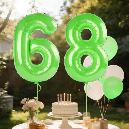 40 Inch Number 68 Balloons for 68th Birthday Party Decorations, 0-100 Fruit - Image 3