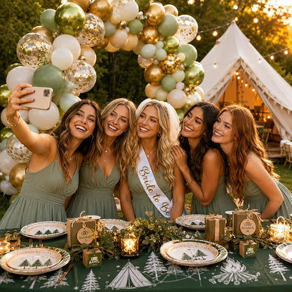 Sage Green Gold Balloons, 12 Inch 60 Pcs Metallic Olive Green White Gold - Image 4