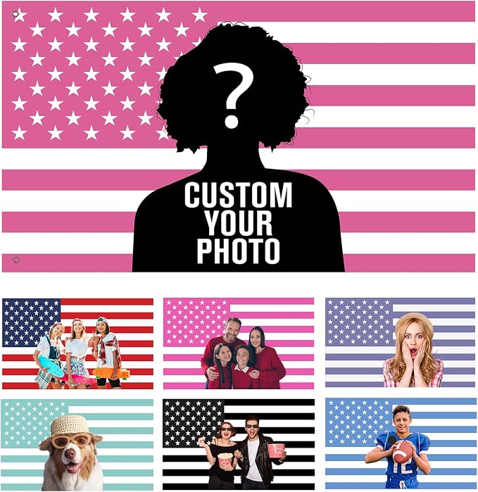 Custom Pink American US Flag by PKONE