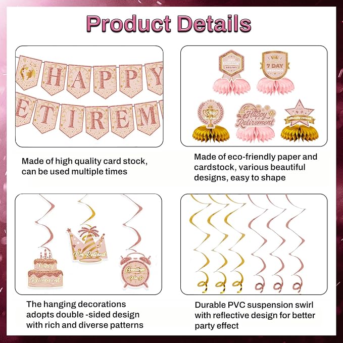 12Pcs Retirement Party Decorations - Image 4