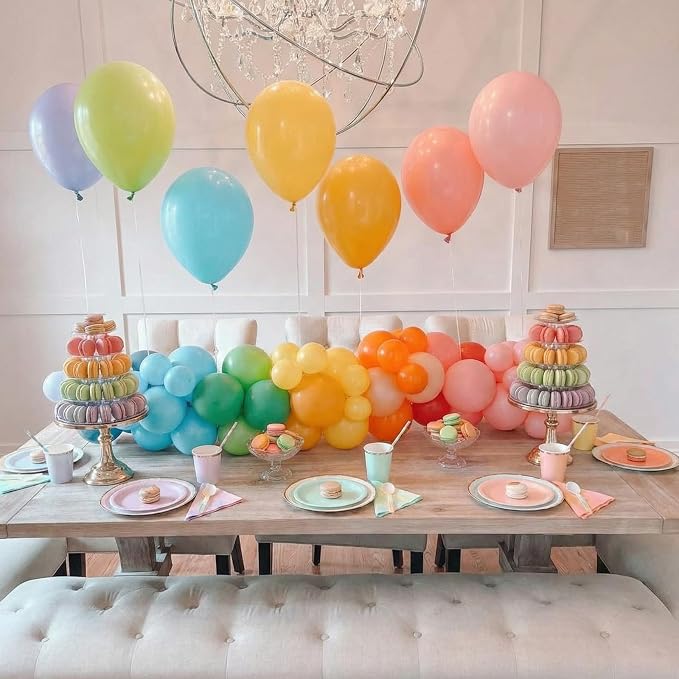Seenelling 148 Pcs Back to School Rainbow Balloons Stand Table Centerpiece - Image 3