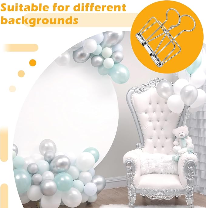 Affrolling 8 Pack Balloon Arch Clips Large Metal Backdrop Clips 3.8 x 2 Inch - Image 6