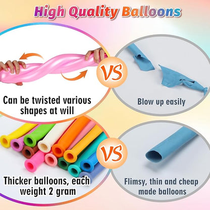 Apipi 100 Pcs Premium Latex 260 Balloons Kit - Image 7