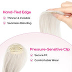 REECHO Bangs Hair Clip in Bangs, 2 PCS Face-Framing Classic Curtain Bangs Fringe Fake Bangs Hairpieces for Women Daily Wear - Platinum Blonde