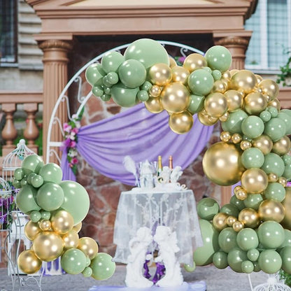110pcs Sage Green and Metallic Balloons Garland Arch Kit, 18/12/10/5 Inch | - Image 5