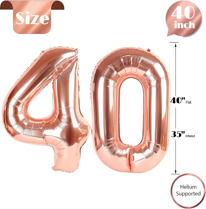 Rose Gold 40 Balloon - Image 5