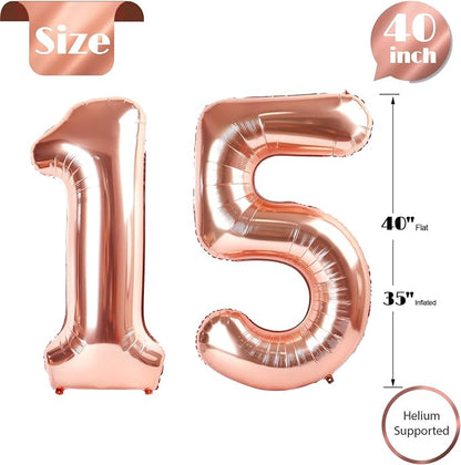 Rose Gold 15 Balloon - Image 5